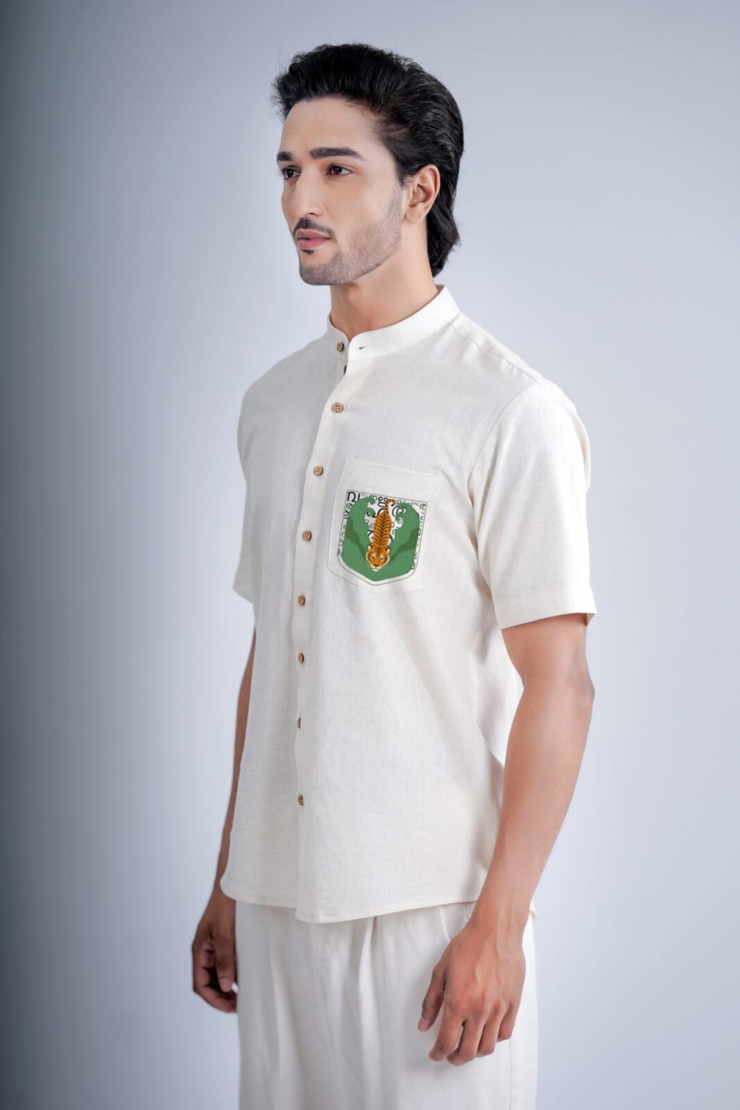 LINEN COTTON SHIRT WITH PRINT LINEN COTTON SHIRT WITH PRINT