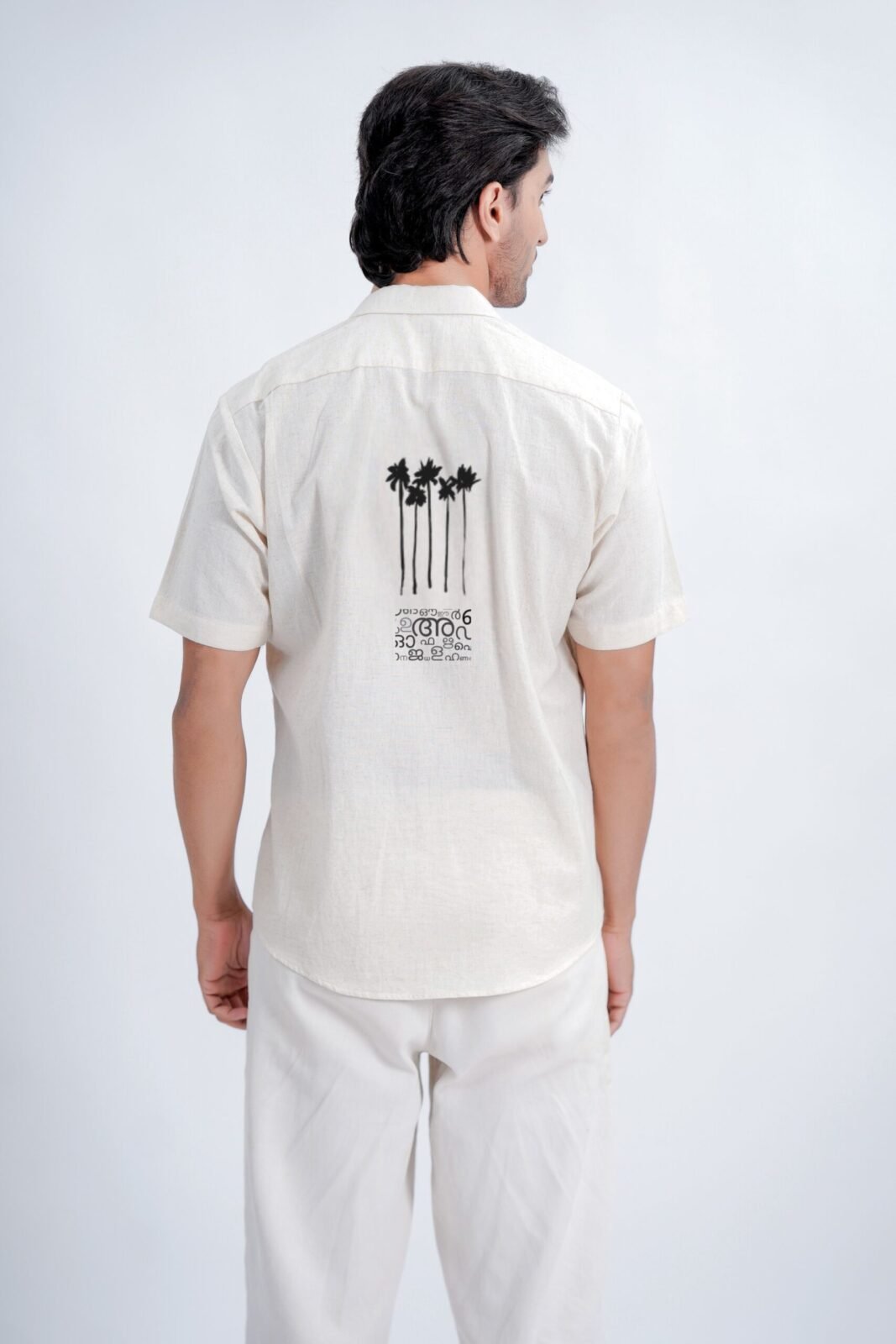 LINEN COTTON SHIRT WITH PRINT