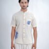 LINEN COTTON SHIRT WITH PRINT