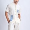 LINEN COTTON SHIRT WITH PRINT