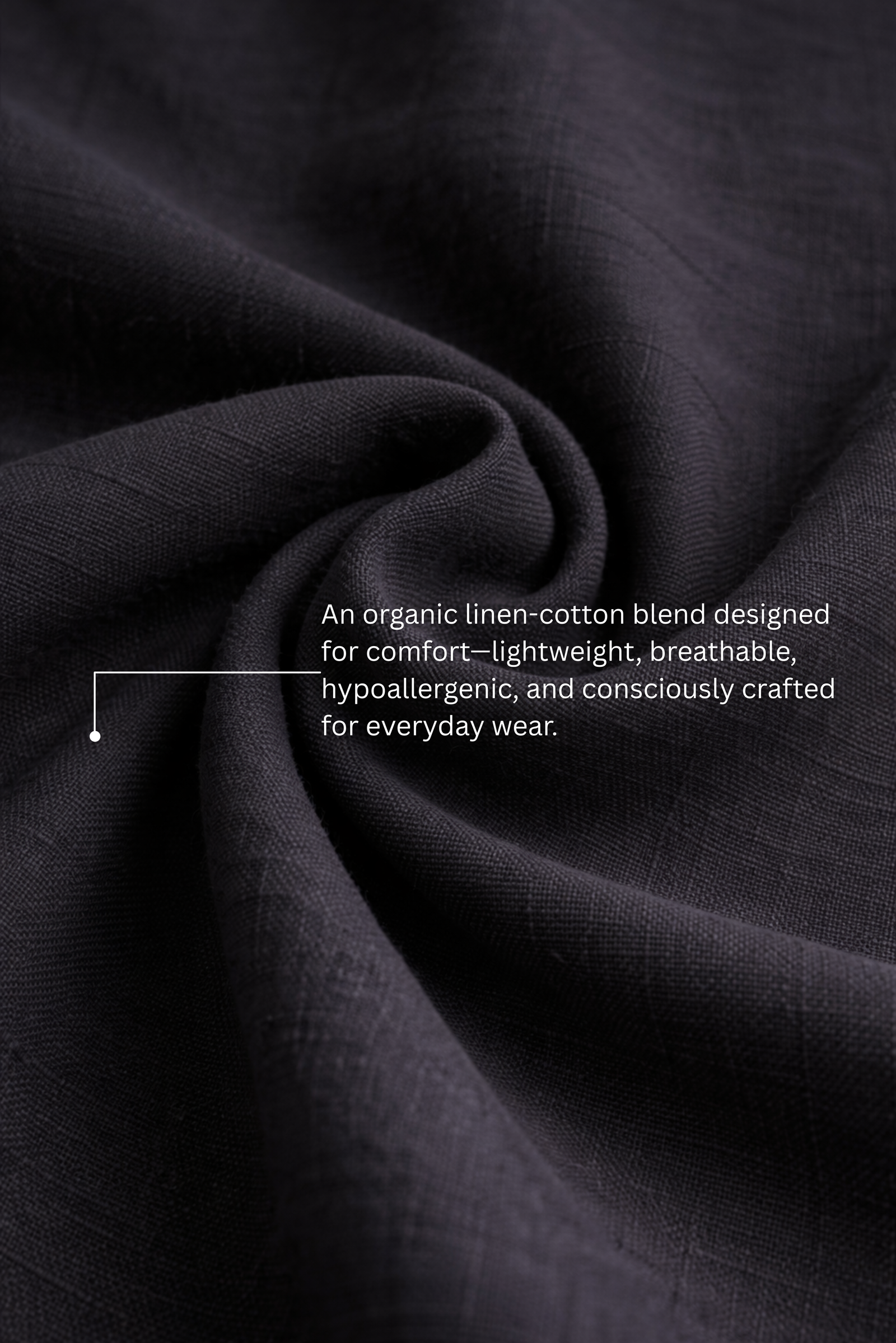 black linnen cotton material