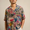 MUSLIN SILK FLORAL SHIRT