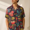 MUSLIN SILK FLORAL SHIRT MUSLIN SILK FLORAL SHIRT
