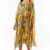FLORAL MUSLIN SILK KAFTAN FLORAL MUSLIN SILK KAFTAN