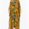 FLORAL MUSLIN SILK KAFTAN FLORAL MUSLIN SILK KAFTAN