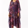 FLORAL MUSLIN SILK KAFTAN FLORAL MUSLIN SILK KAFTAN