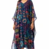 MUSLIN SILK FLORAL KAFTAN MUSLIN SILK FLORAL KAFTAN