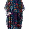MUSLIN SILK FLORAL KAFTAN MUSLIN SILK FLORAL KAFTAN